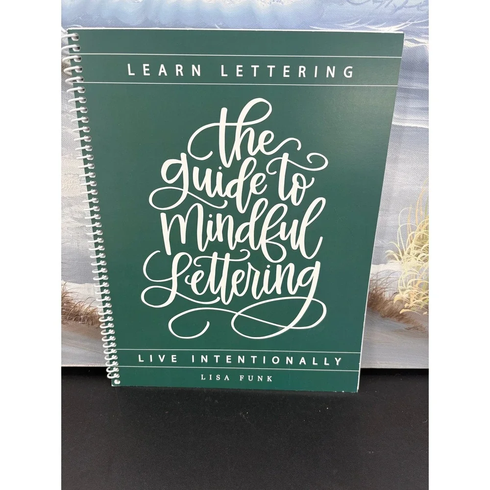 Lisa Funk The Guide to Mindful Lettering Workbook Learn Brush Lettering Green